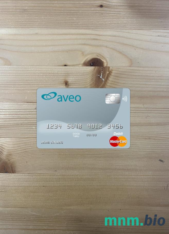 Australia Aveo bank master card wygląd fotograficzny skan PSD + zdjęcie
